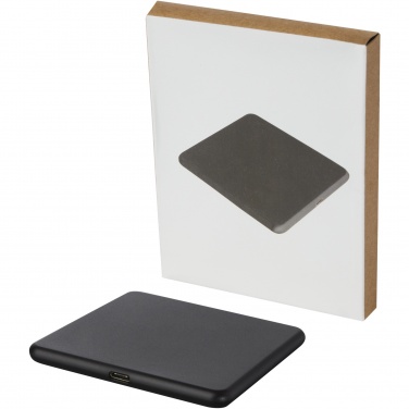 Logo trade promotional merchandise photo of: Loop 10W recycled plastic wireless charging pad