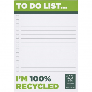 Logo trade promotional merchandise picture of: Desk-Mate® A6 recycled notepad