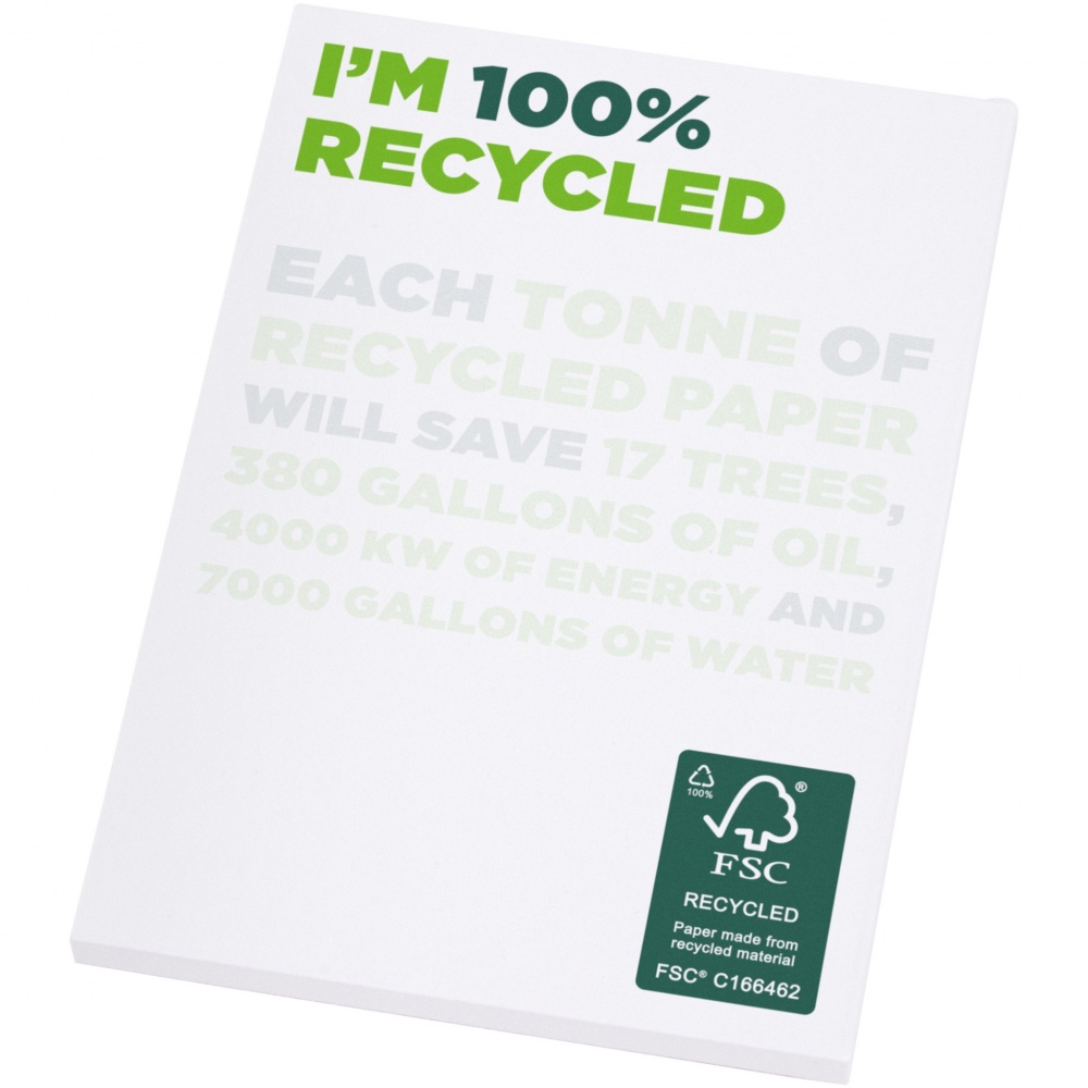 Logo trade promotional giveaway photo of: Desk-Mate® A7 recycled notepad