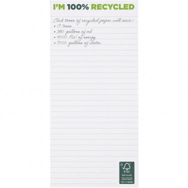 Logo trade business gifts image of: Desk-Mate® 1/3 A4 recycled notepad