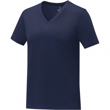 Logo trade corporate gifts picture of: Somoto short sleeve women's V-neck t-shirt 