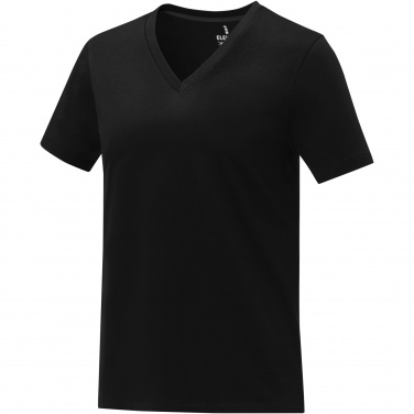 Logo trade promotional merchandise image of: Somoto short sleeve women's V-neck t-shirt 