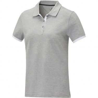 Logo trade promotional giveaways picture of: Morgan short sleeve women's duotone polo