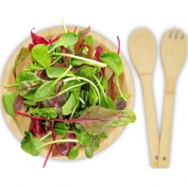 Logo trade promotional items image of: Argulls bamboo salad bowl and tools
