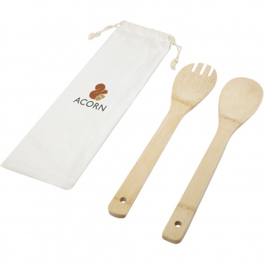 Logo trade promotional item photo of: Endiv bamboo salad spoon and fork