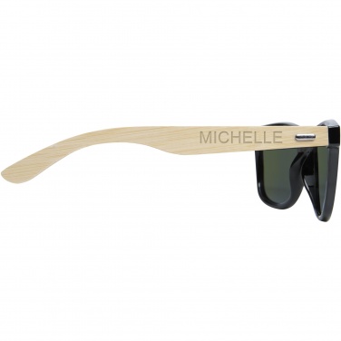 Logotrade business gifts photo of: Taiyō rPET/bamboo mirrored polarized sunglasses in gift box