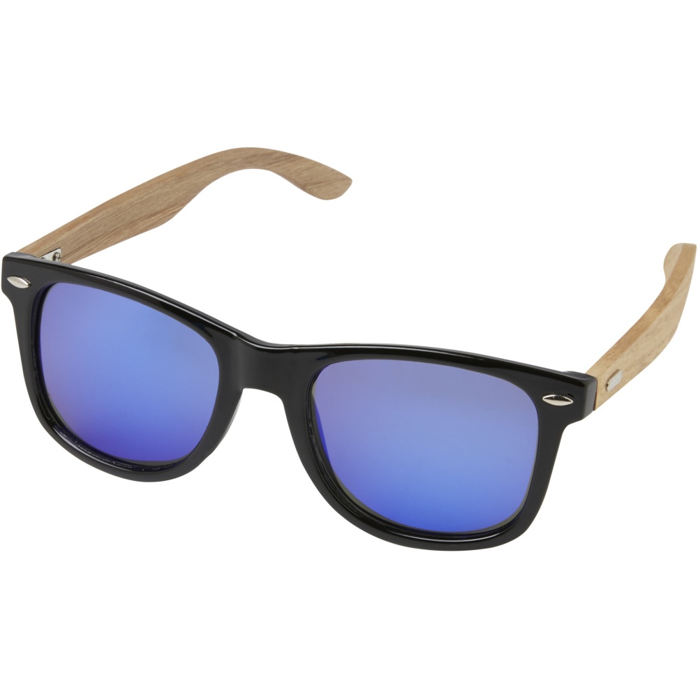 Logotrade promotional items photo of: Hiru rPET/wood mirrored polarized sunglasses in gift box