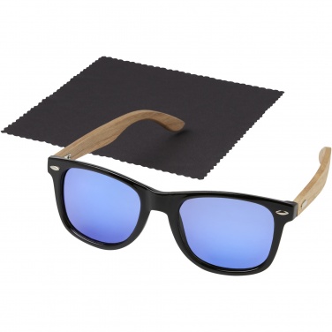 Logotrade promotional gift picture of: Hiru rPET/wood mirrored polarized sunglasses in gift box