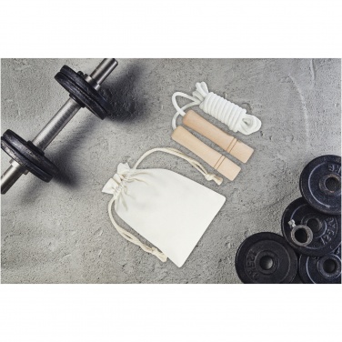 Logo trade promotional gifts picture of: Denise wooden skipping rope in cotton pouch