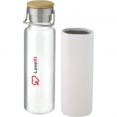 Logo trade promotional giveaway photo of: Thor 660 ml glass bottle with neoprene sleeve