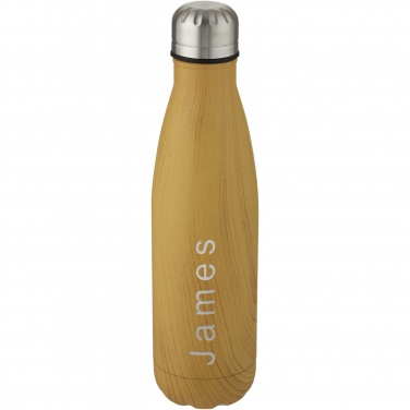 Logotrade corporate gifts photo of: Cove 500 ml vacuum insulated stainless steel bottle with wood print