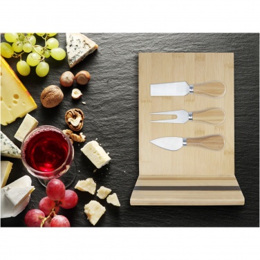 Logotrade promotional items photo of: Mancheg bamboo magnetic cheese board and tools
