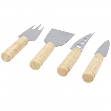 Logotrade promotional giveaway picture of: Cheds 4-piece bamboo cheese set