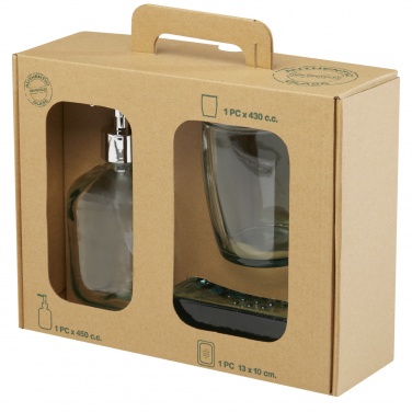 Logotrade advertising product image of: Jabony 3-piece recycled glass bathroom set