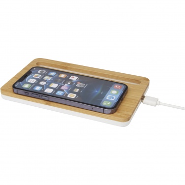 Logo trade advertising products picture of: Medake 10W bamboo wireless charger