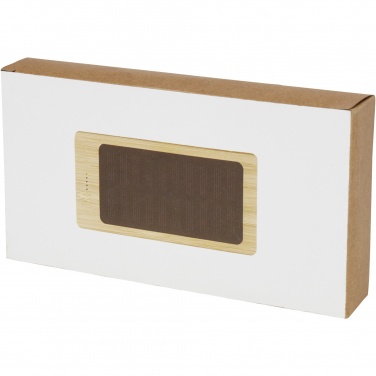 Logo trade promotional gifts image of: Alata 8000 mAh bamboo solar power bank