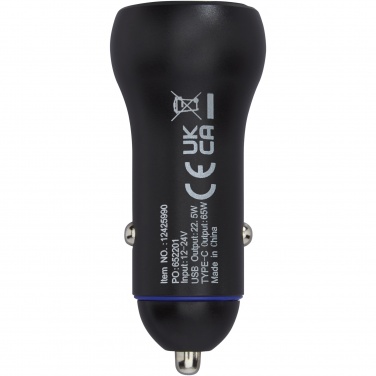 Logo trade promotional merchandise photo of: Pilot dual 55W USB-C/USB-A car charger