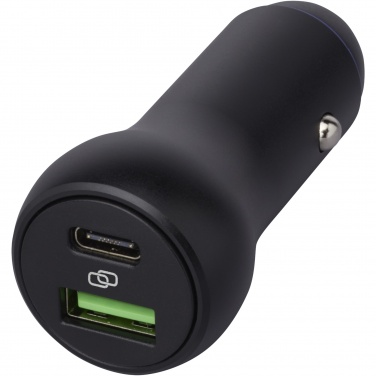 Logo trade promotional gifts image of: Pilot dual 55W USB-C/USB-A car charger