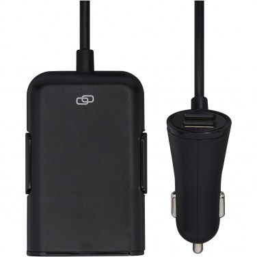 Logotrade promotional item image of: Pilot dual car charger with QC 3.0 dual back seat extended charger