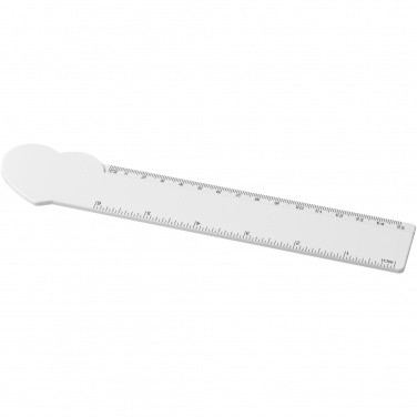 Logo trade advertising products picture of: Tait 15 cm heart-shaped recycled plastic ruler