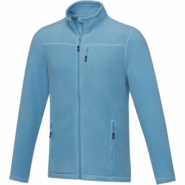 Logo trade advertising products image of: Amber men's GRS recycled full zip fleece jacket