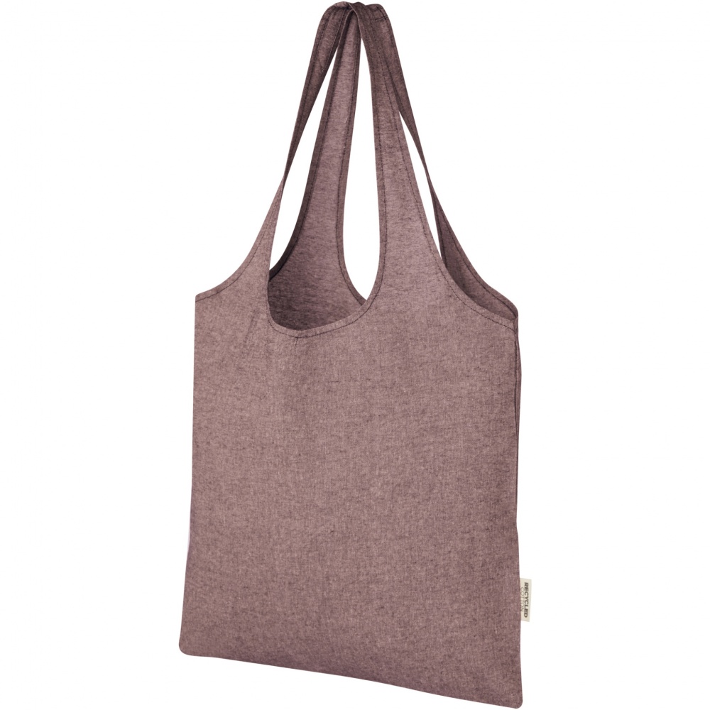 Logo trade business gift photo of: Pheebs 150 g/m² recycled cotton trendy tote bag 7L