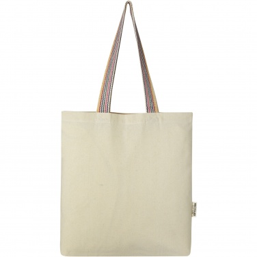 Logo trade promotional products image of: Rainbow 180 g/m² recycled cotton tote bag 5L