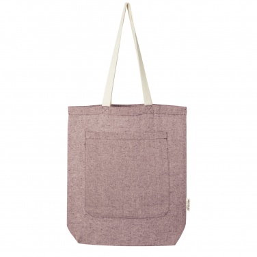 Logo trade corporate gifts image of: Pheebs 150 g/m² recycled cotton tote bag with front pocket 9L