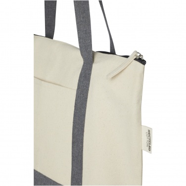 Logotrade corporate gifts photo of: Repose 320 g/m² recycled cotton zippered tote bag 10L
