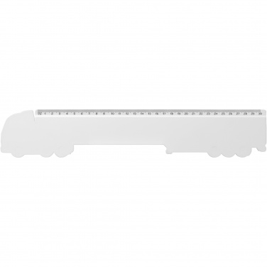 Logo trade corporate gifts picture of: Tait 30cm lorry-shaped recycled plastic ruler
