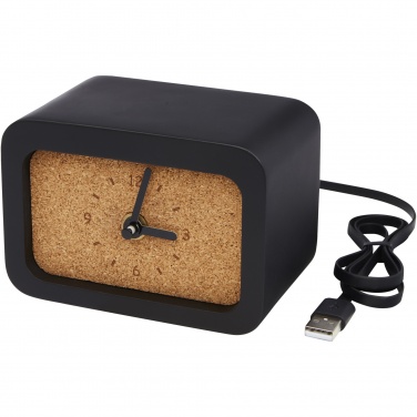 Logo trade promotional items picture of: Momento wireless limestone charging desk clock