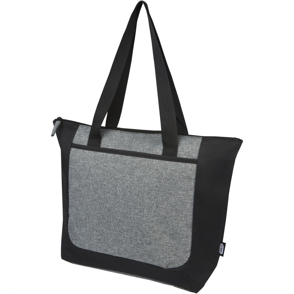 Logo trade promotional products picture of: Reclaim GRS recycled two-tone zippered tote bag 15L