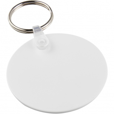 Logo trade advertising product photo of: Tait circle-shaped recycled keychain
