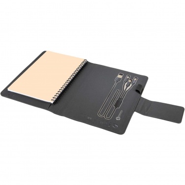 Logotrade promotional gift image of: SCX.design O16 A5 light-up notebook power bank