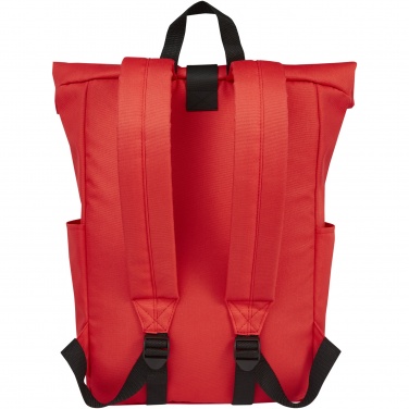 Logo trade promotional product photo of: Byron 15.6" GRS RPET roll-top backpack 18L