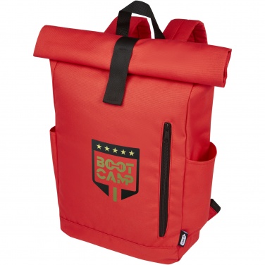 Logo trade promotional product photo of: Byron 15.6" GRS RPET roll-top backpack 18L
