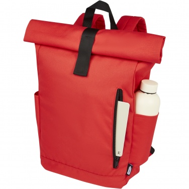 Logotrade promotional gifts photo of: Byron 15.6" GRS RPET roll-top backpack 18L