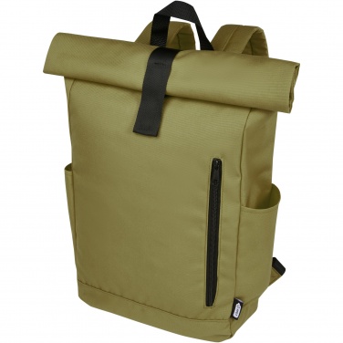 Logotrade advertising product image of: Byron 15.6" GRS RPET roll-top backpack 18L