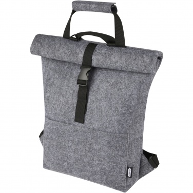 Logo trade promotional items image of: Felta GRS recycled felt roll-top bike bag 13L