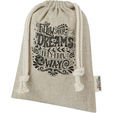 Logotrade promotional giveaway picture of: Pheebs 150 g/m² GRS recycled cotton gift bag small 0.5L
