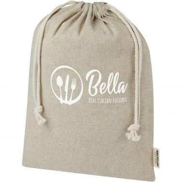 Logotrade promotional product image of: Pheebs 150 g/m² GRS recycled cotton gift bag large 4L