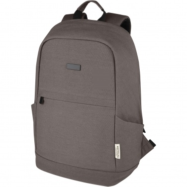 Logo trade promotional products image of: Joey 15.6" GRS recycled canvas anti-theft laptop backpack 18L