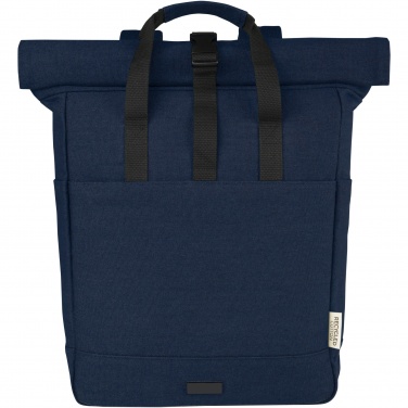 Logotrade promotional product image of: Joey 15” GRS recycled canvas rolltop laptop backpack 15L
