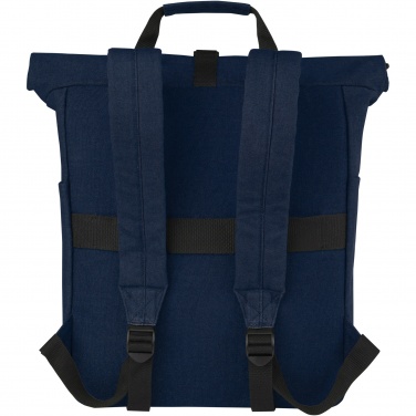 Logotrade promotional giveaway image of: Joey 15” GRS recycled canvas rolltop laptop backpack 15L
