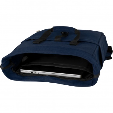 Logotrade promotional giveaway picture of: Joey 15” GRS recycled canvas rolltop laptop backpack 15L