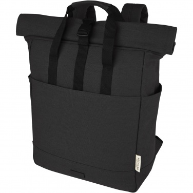 Logo trade promotional merchandise picture of: Joey 15” GRS recycled canvas rolltop laptop backpack 15L