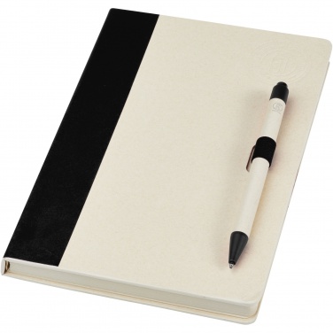 Logo trade promotional item photo of: Dairy Dream A5 size reference recycled milk cartons notebook and ballpoint pen set