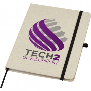 Logo trade corporate gifts image of: Tutico organic cotton hardcover notebook