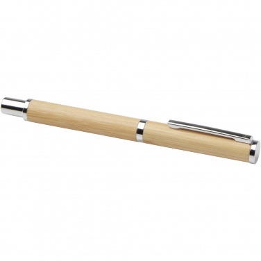 Logotrade promotional giveaway image of: Apolys bamboo ballpoint and rollerball pen gift set 