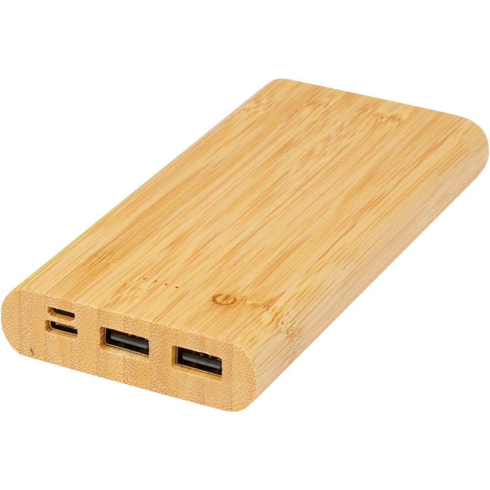 Logo trade promotional items image of: Tulda 10.000 mAh bamboo power bank